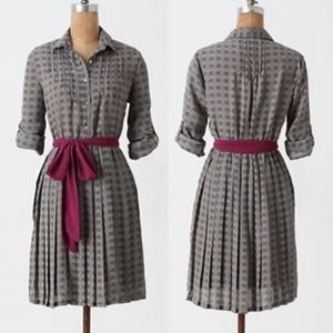 Anthropologie Isabella Sinclair Pleat. Shirt Dress
